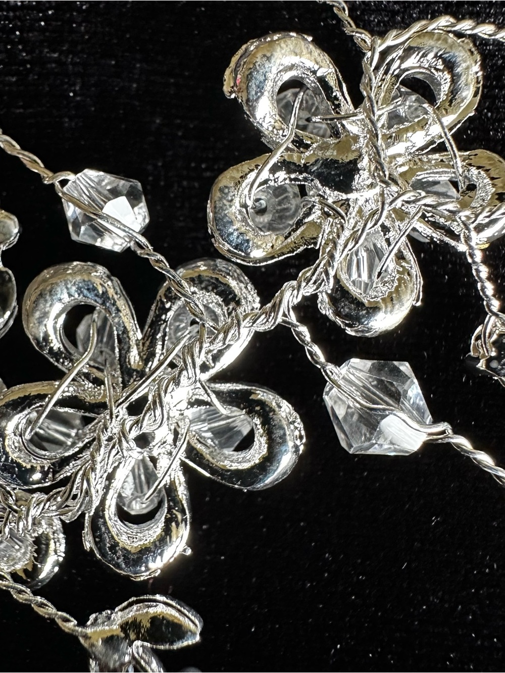 Bridal wedding comb silver tone crystal style rhinestone floral hair headpiece - Picture 12 of 13